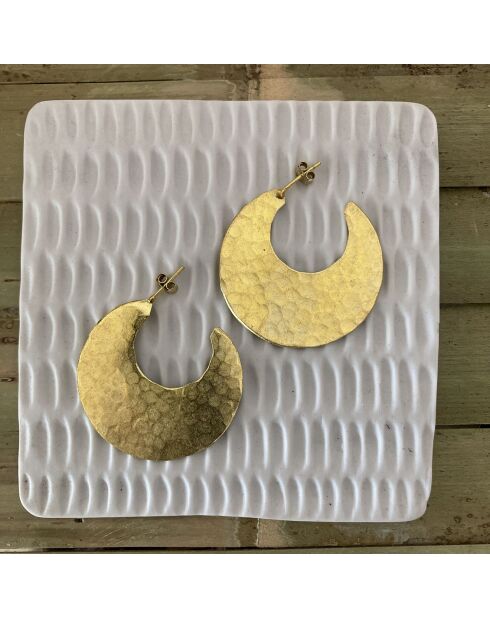 Boucles d'oreilles Elsa en Laiton dorées