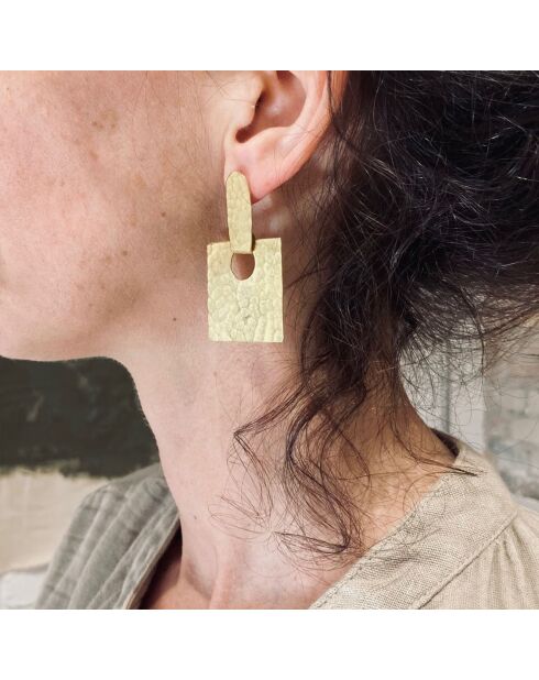 Boucles d'oreilles Nina en Laiton dorées