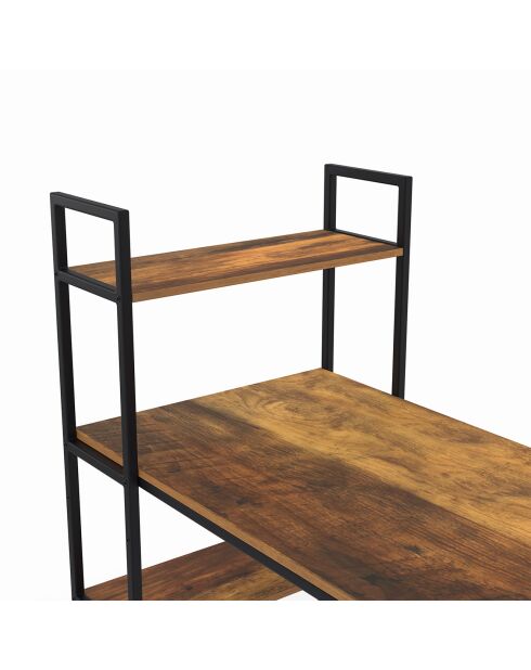 Bureau bibliothèque 2 en 1 Elize en bois et métal