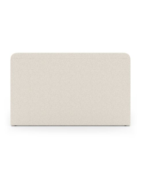 Cama troncal rizada Louise con somier y cabecera redondeada 140x190 cm