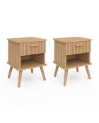 2 Tables de chevet Albane avec 1 tiroir et 1 niche