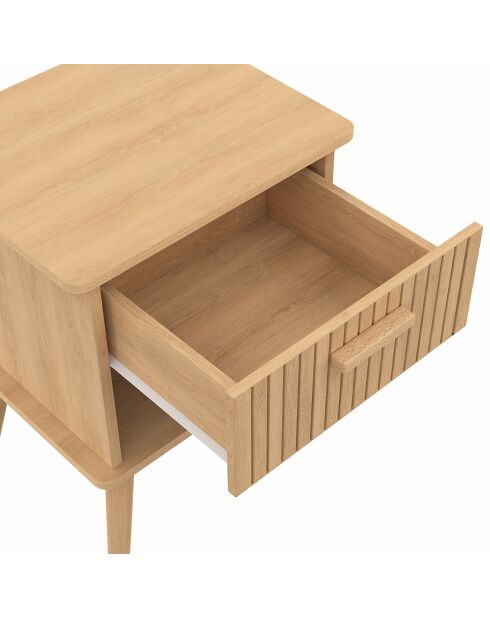2 Tables de chevet Albane avec 1 tiroir et 1 niche