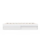 Cadre de lit Orem blanc avec sommier et rangements intégrés 140x190cm