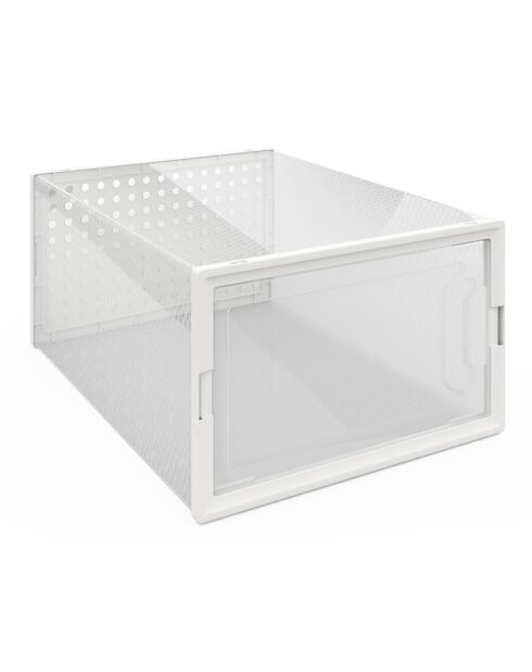 Boites de rangement à chaussures empilables transparentes - lot de 12