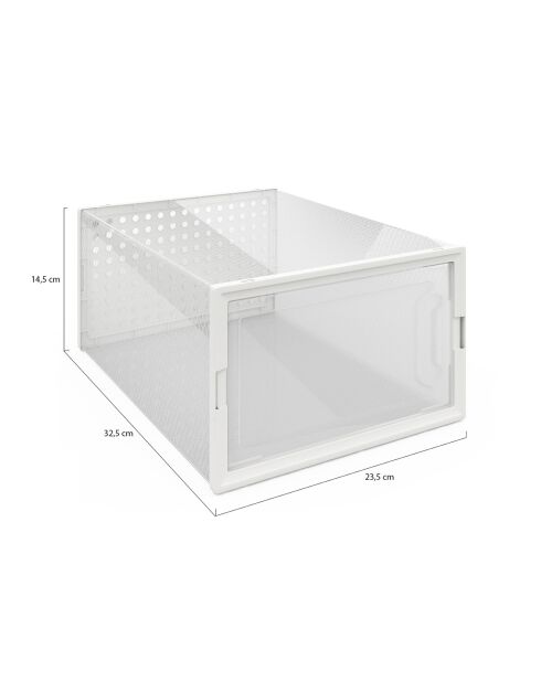 Boites de rangement à chaussures empilables transparentes - lot de 12