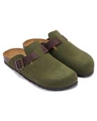 Sabots en Velours de Cuir Noé verts
