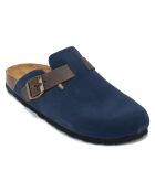 Sabots en Velours de Cuir Noé marine