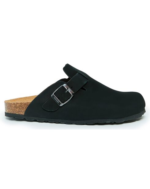 Sabots en Velours de Cuir Noé noirs