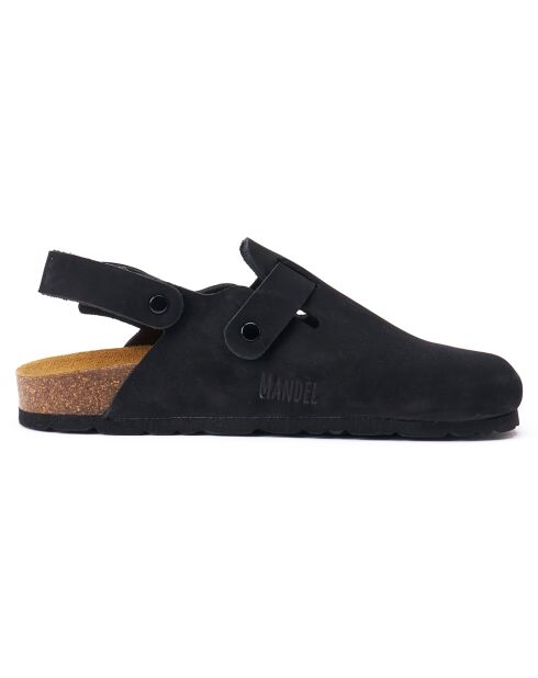 Sabots en Velours de Cuir Oscar noirs