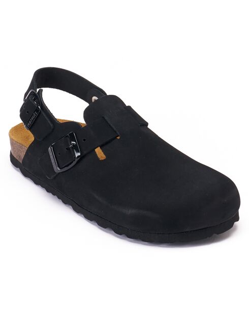 Sabots en Velours de Cuir Oscar noirs