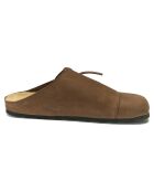 Sabots en Velours de Cuir Ester marron foncé