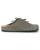 Sabots en Velours de Cuir Ester gris