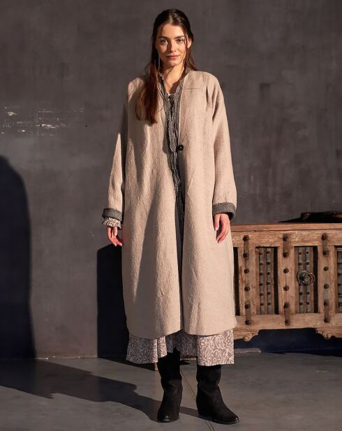 Manteau 100% Laine Aksel beige