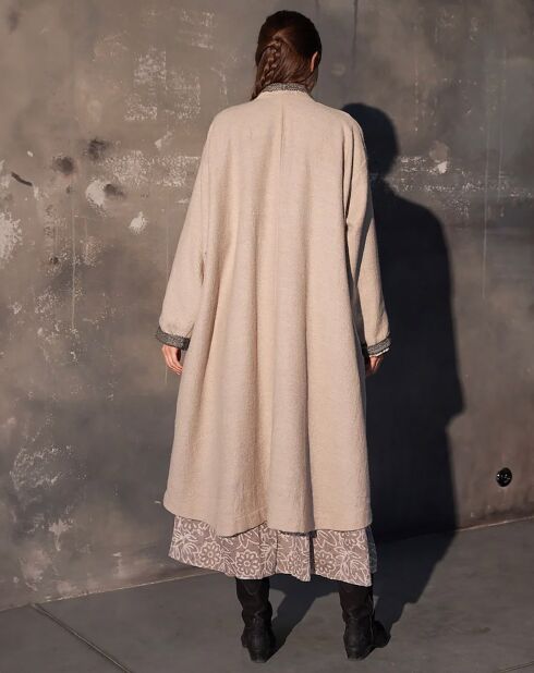 Manteau 100% Laine Aksel beige