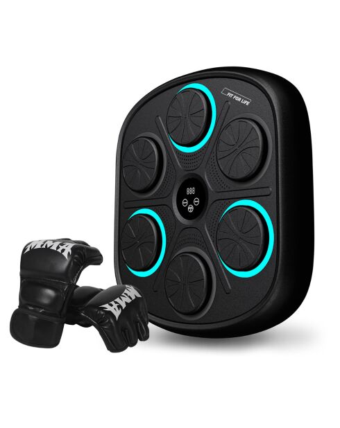 Máquina de boxeo electrónica de pared con airboxing negra