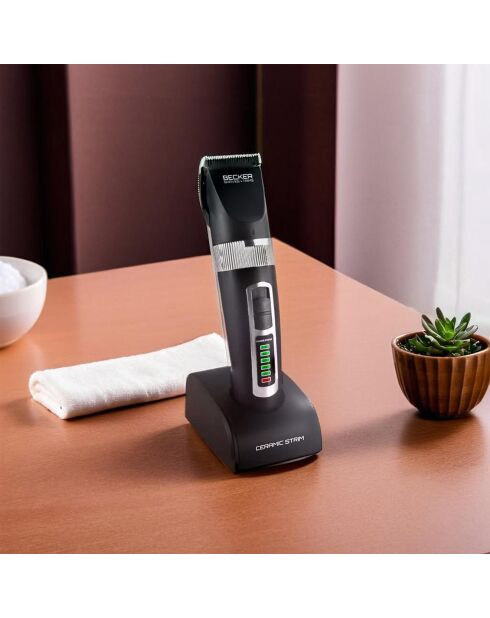 Tondeuse sans fil  cheveux et barbes ceramic strim noire