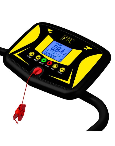 Tapis de marche pliable motorise fit-xxt2020 noir/jaune