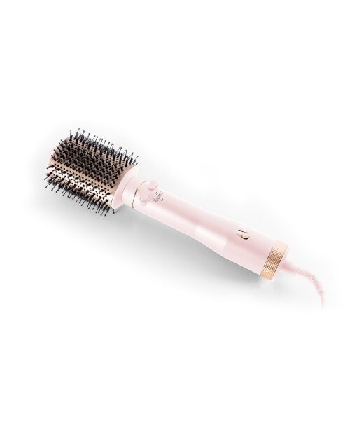 Rotierende Haarbürste mit rotierender Rückseite, rosa