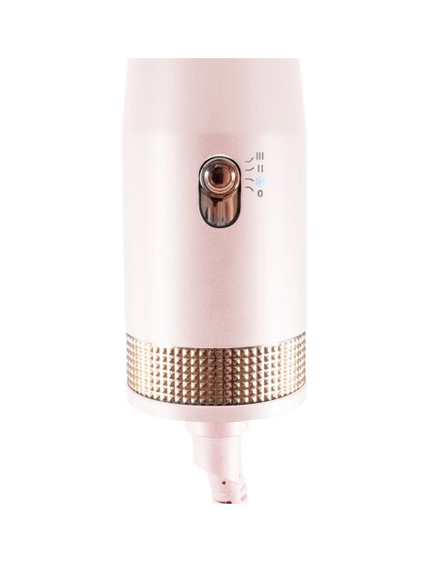 Rotierende Haarbürste mit rotierender Rückseite, rosa