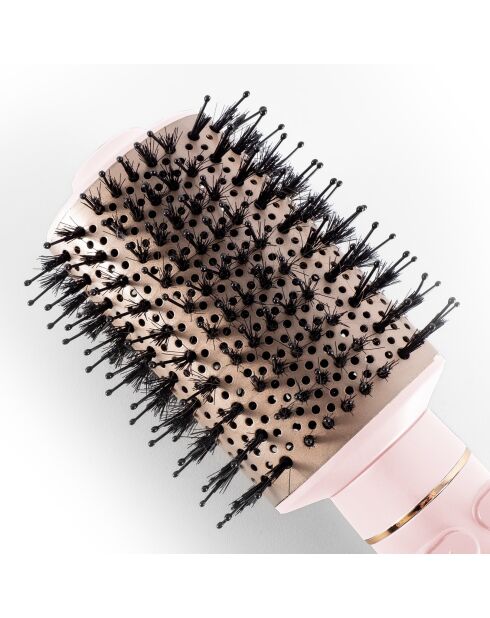 Rotierende Haarbürste mit rotierender Rückseite, rosa