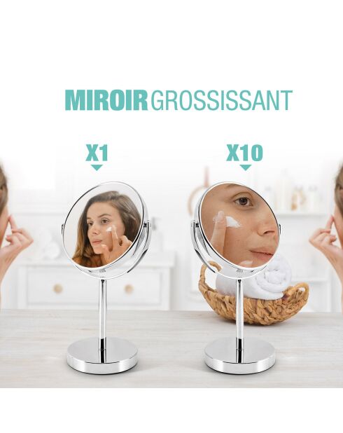 Specchio ingranditore cromato Mrr3