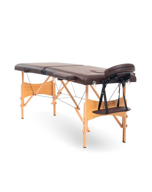 TDM102 braune 2-Zonen-Faltmassageliege