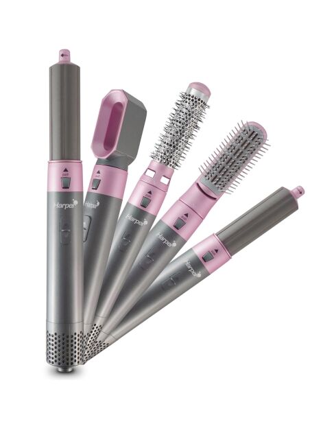 Brosse soufflante 5 en 1 airpro noir/rose