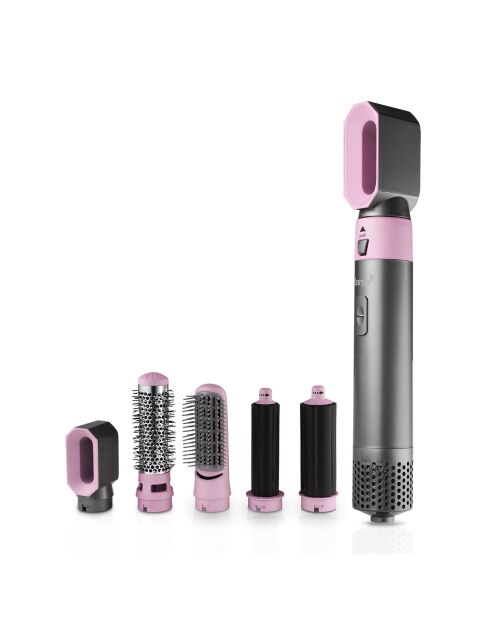 Brosse soufflante 5 en 1 airpro noir/rose