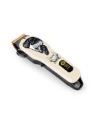 Tondeuse sans fil cheveux et barbe avec levier d'ajustement blanche