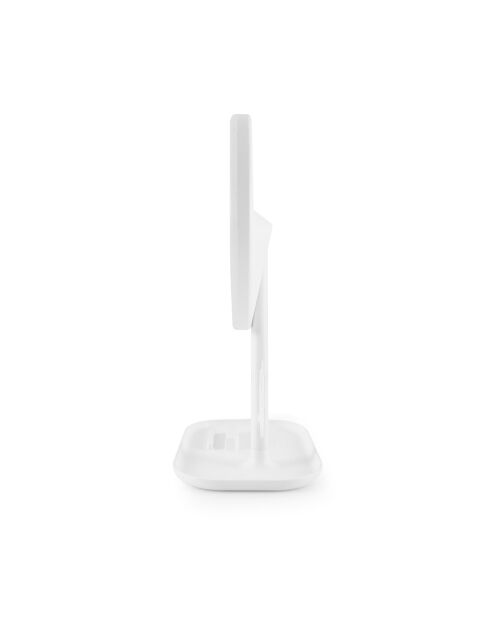 Specchio da tavolo a led bianco Mizo con portagioie