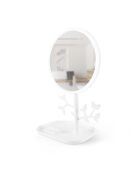 Mizo weißer LED-Tischspiegel mit Schmuckhalter