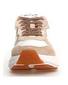 Baskets en Cuir Charlotte beige clair/blanc/blanc cassé