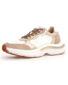 Baskets en Cuir Charlotte beige clair/blanc/blanc cassé