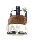 Baskets en Cuir Club taupe/marine