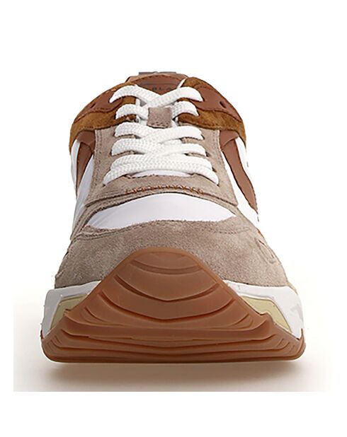 Baskets en Cuir Club beige/blanc/naturel/marron