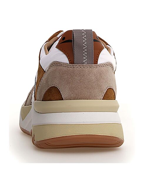Baskets en Cuir Club beige/blanc/naturel/marron