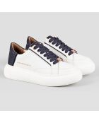Baskets Greenwich blanc/bleu