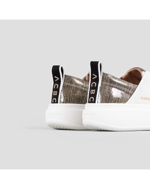 Baskets Wembley blanc/doré