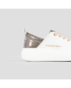 Baskets Wembley blanc/doré