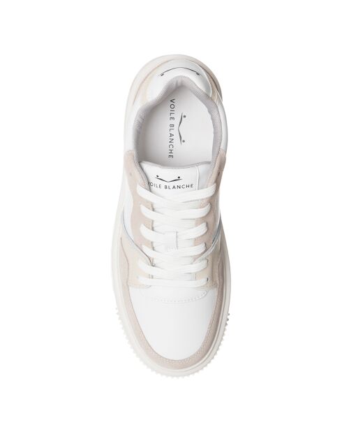 Baskets en Cuir Forx glace/blanc/yaourt