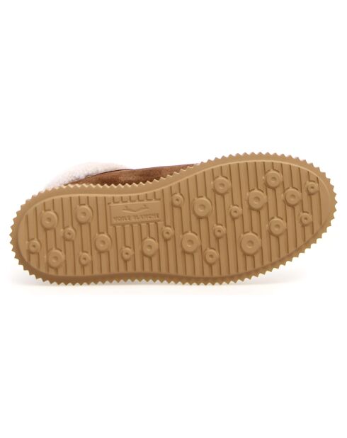 Baskets en Cuir Jenny taupe/marron