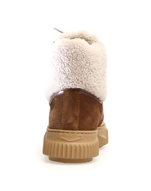 Baskets en Cuir Jenny taupe/marron