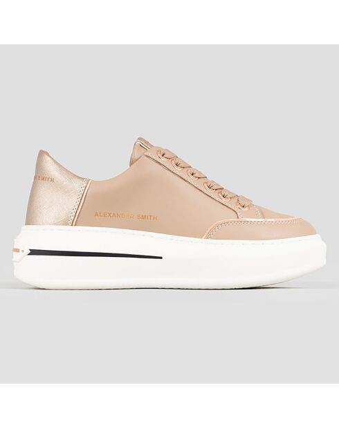 Baskets en Cuir Lancaster camel