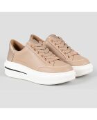 Baskets en Cuir Lancaster camel