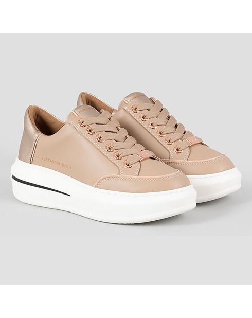 Baskets en Cuir Lancaster camel