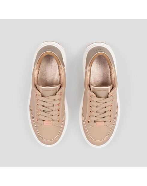 Baskets en Cuir Lancaster camel