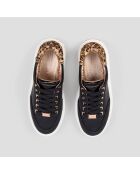 Baskets en Cuir Lancaster noir/sable