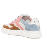 Baskets en Cuir Laura marron/freesia/gris nuage