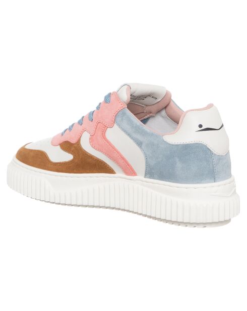 Baskets en Cuir Laura marron/freesia/gris nuage