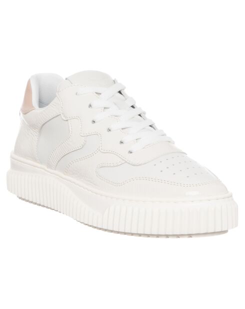 Baskets en Cuir Laura glace/blanc cassé/poudre
